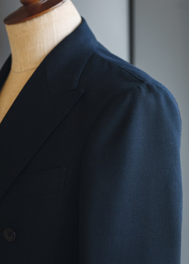 BEAMS F〉ネイビーダブルブレストジャケット｜ビームスF