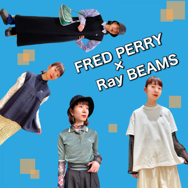 FRED PERRY × Ray BEAMS / 別注 シャツ ワンピース - ひざ丈ワンピース