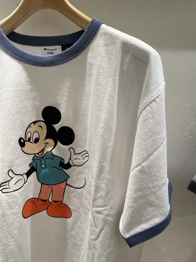 楽天市場店 Champion×BEAMS Disney リンガーTシャツ - トップス