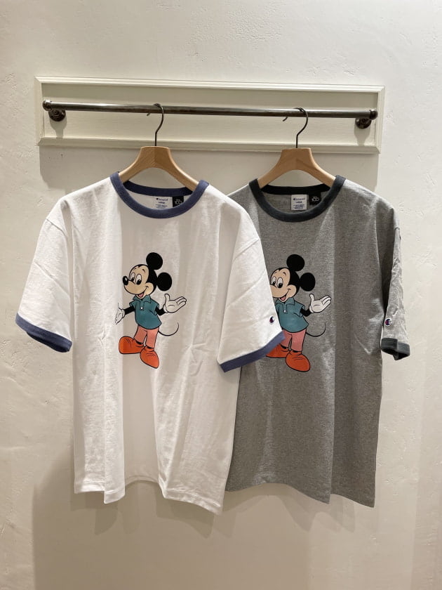 楽天市場店 Champion×BEAMS Disney リンガーTシャツ - トップス