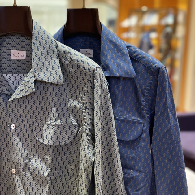 〈BAGUTTA〉printed O/C shirts