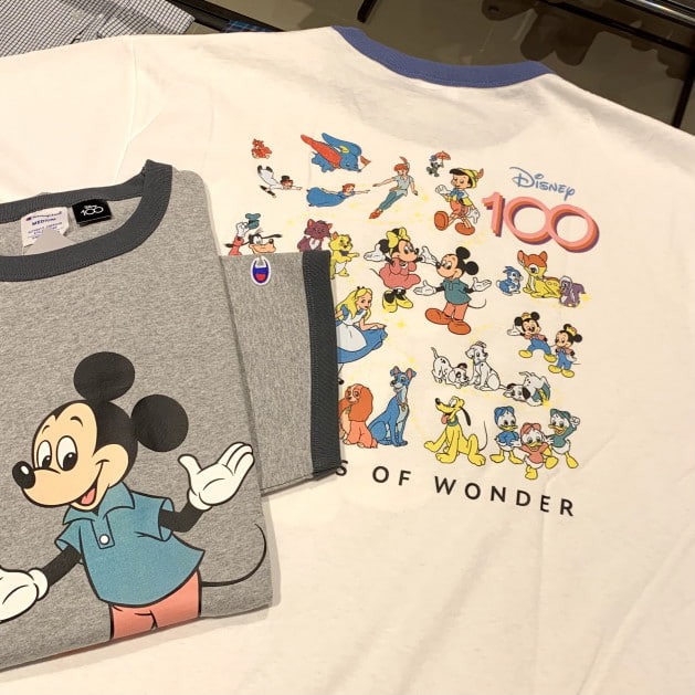 Champion × BEAMS / Disney 100thリンガーTシャツ - Tシャツ