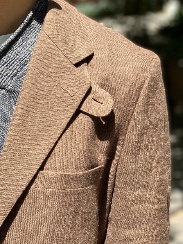 KENNETH FIELD 2B UNCON JACKET リネン ヘンプ ジャケット・アウター