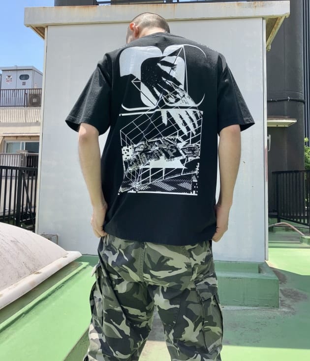 フェイクツーピースカラーブロックストライプTシャツ　B4625