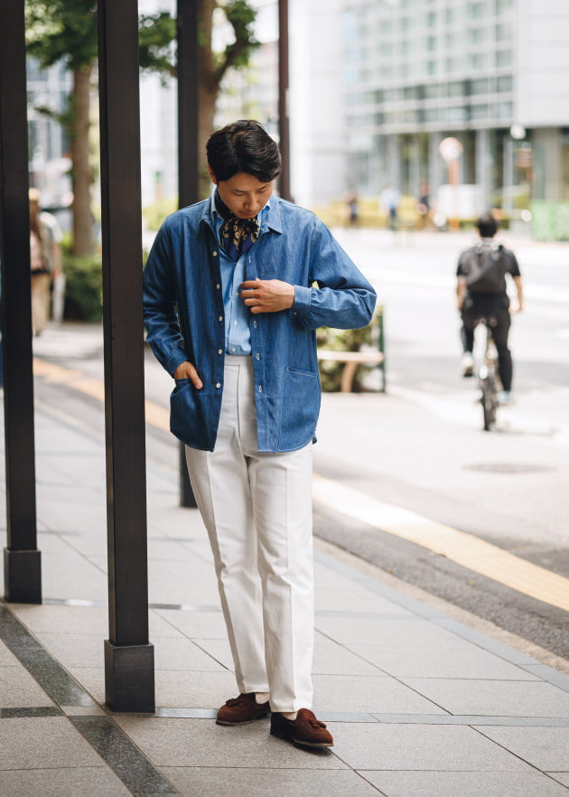 AVONTADE BEAMS別注デニムシャツジャケット　ジャーナルスタンダード AVONTADE BEAMS別注デニムシャツジャケット ジャーナルスタンダード