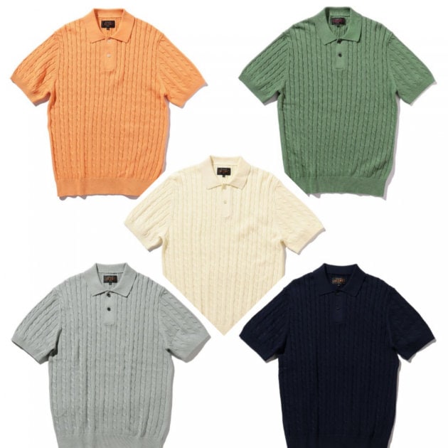 BEAMS PLUS（ビームス プラス）Knit Polo Cable（シャツ