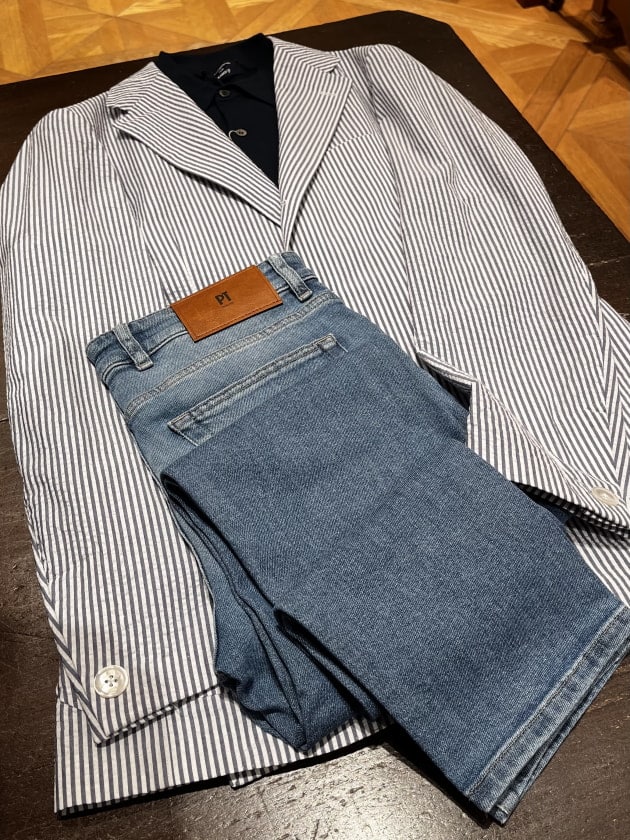 BEAMS FビームスF オリジナルEASYジャケット50ネイビー 日本製 BEAMS F (BEAMS F)NEW EASY ALBINI Cotton Polyester Solid