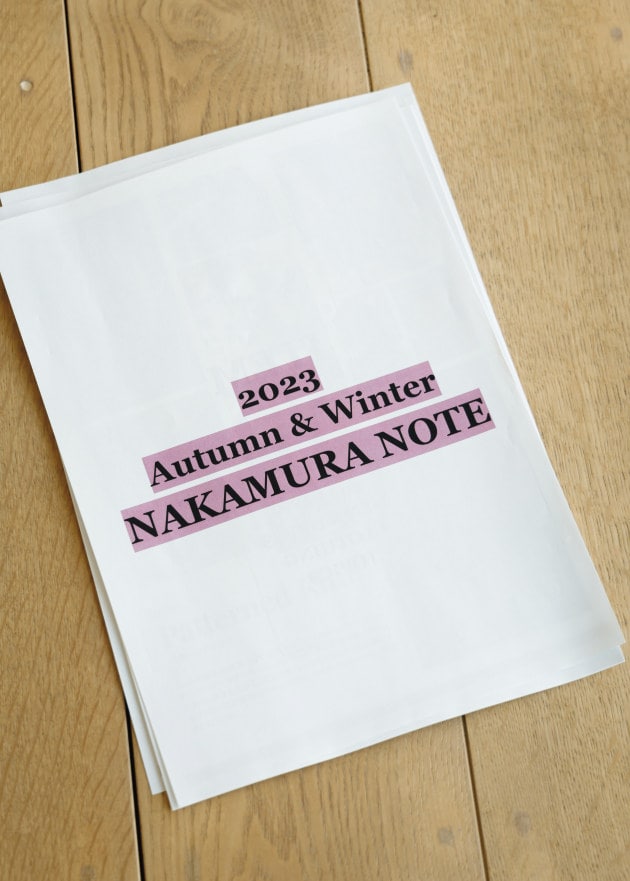 23AW LINE UP 〈NAKAMURA NOTE〉〜ITEM編〜