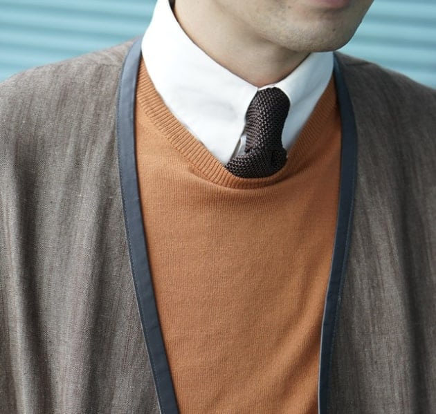 la favola リネンレザー ノーカラー パイピングブルゾン カーディガン La Falola＞どんな時も、どんな時も。｜BEAMS F（ビームスF）｜BEAMS