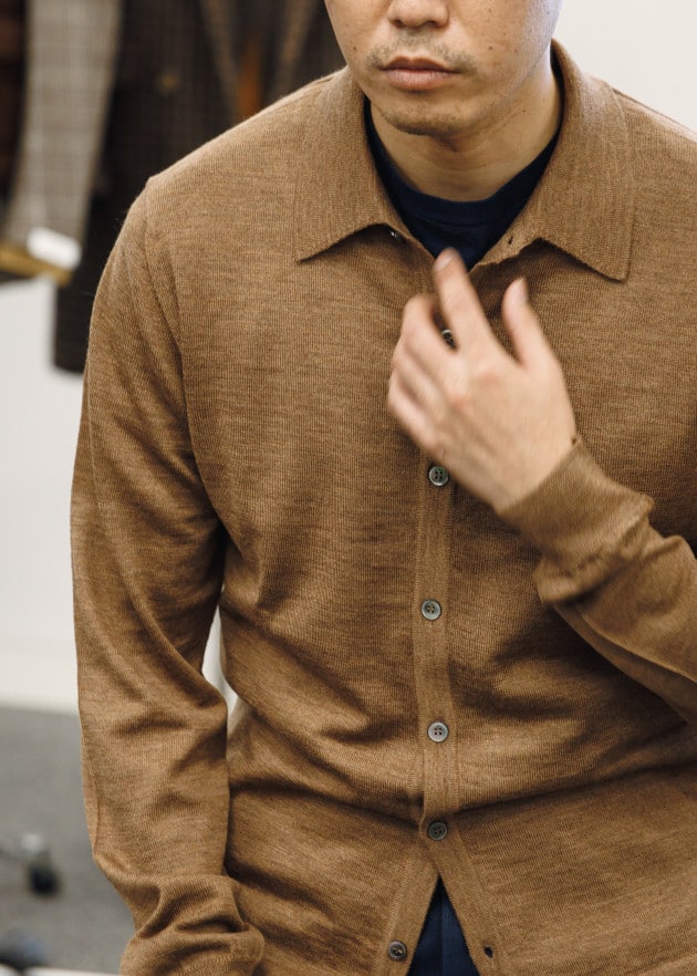 ビブリオテカ　ビームスエフ別注　 シャツカーディガン　ニット　ウールカシミヤ 23AW〈BEAMS F〉 LINE UP 〜ニット&カットソー編〜｜BEAMS F（ビームス