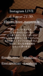 6/5（Mon）Instagram Live.