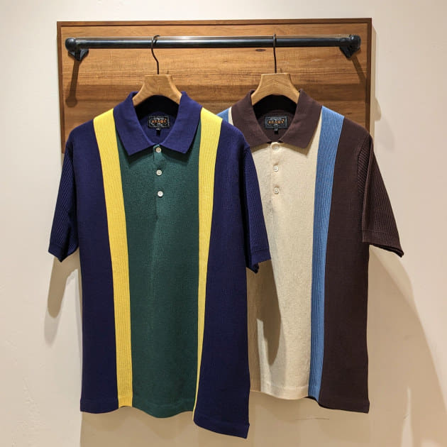 Updated striped knit polo shirt｜BEAMS PLUS（ビームス プラス）｜BEAMS