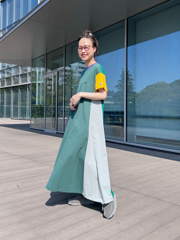 【美品】BEAMS GOLF　ボア　切り替え　ワンピース　ベージュ　ブラック 83260022336_D_21.jpg