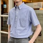 ストレスフリーなニット織のシャツ