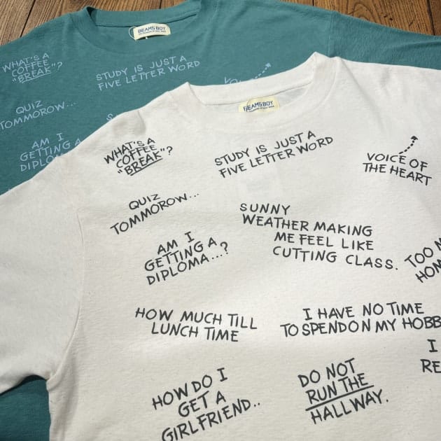 メッセージ プリント Tシャツ、通称“ぼやきT”が登場！｜ビームス