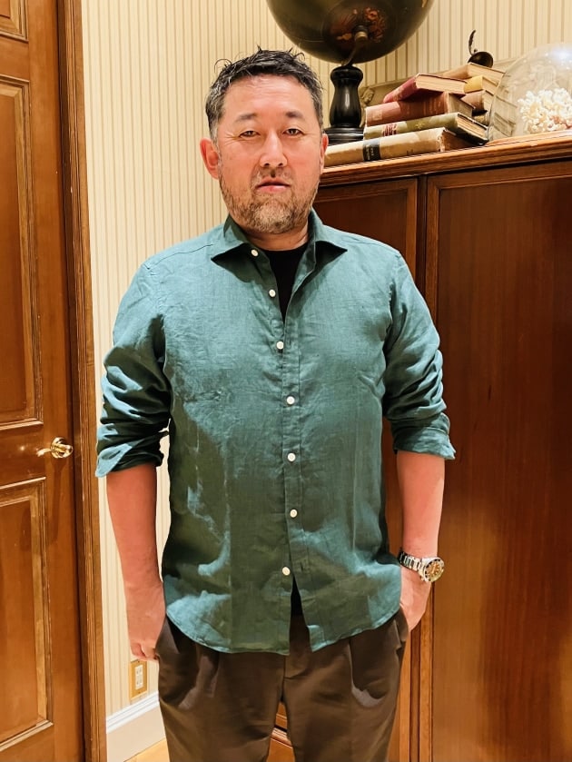 Brilla per il gusto / リネン カッタウェイ ワイドカラーシャツのご