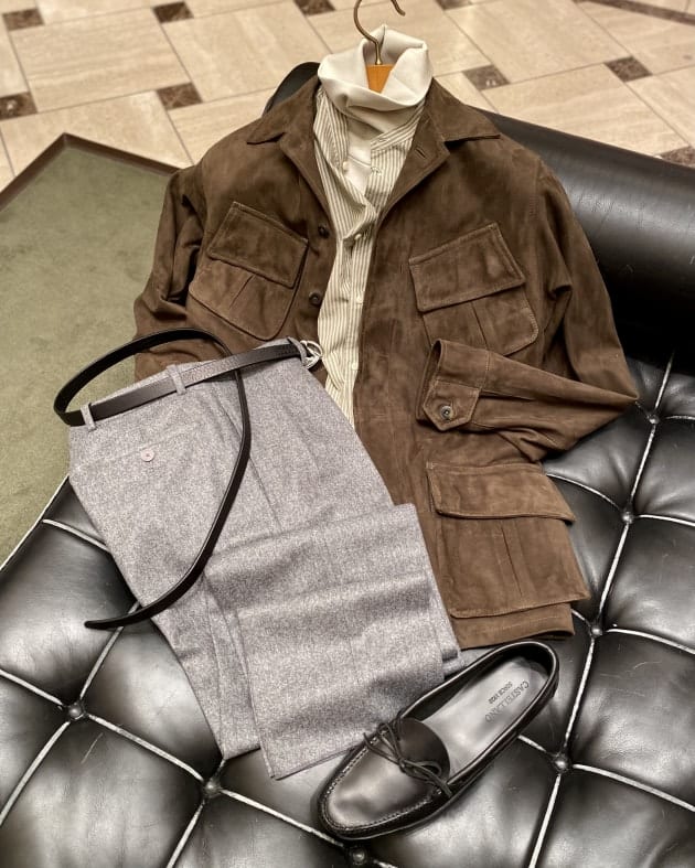 CINQUANTA〉New Arrival 欲しい。スエードファティーグ