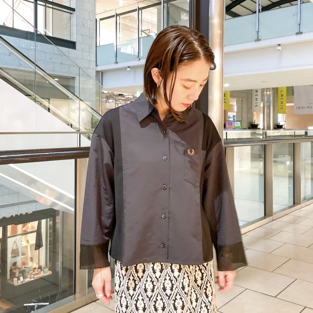 FRED PERRY × Ray BEAMS / 別注 シアー シャツ-