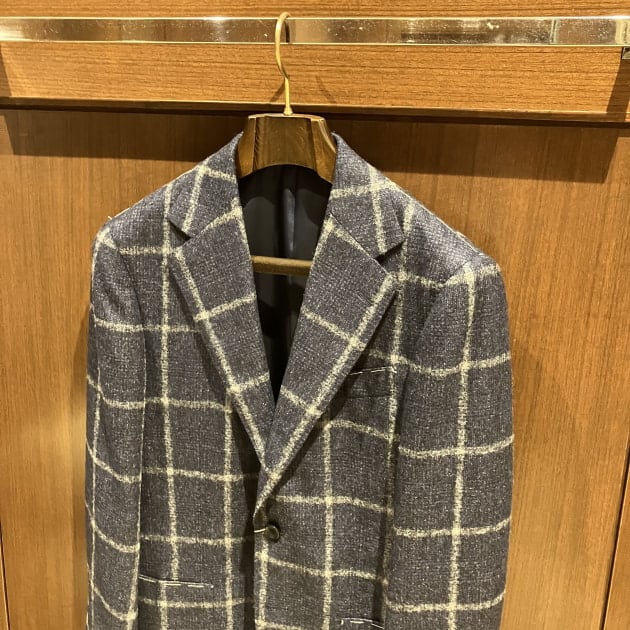 BEAMS F＞ミックスファブリック ウインドウペーンジャケット