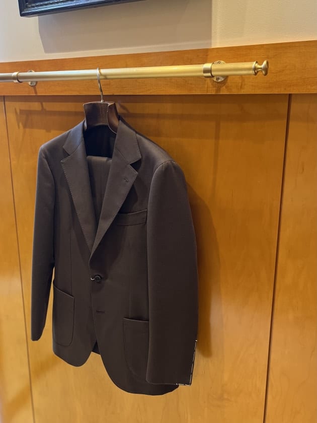 BEAMS F〉cotton wool suit brown ｜ビームスF／インターナショナル