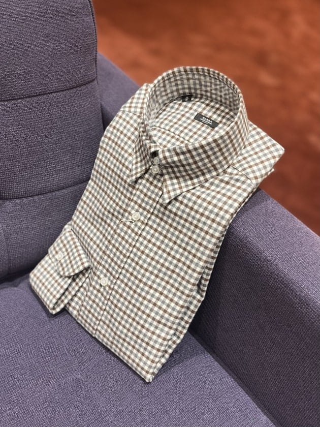 〈BARBA〉tab collar shirt