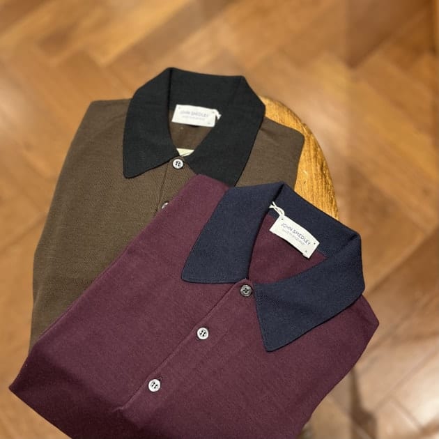 JOHN SMEDLEY〉90's knitted polo shirts ｜ビームスF