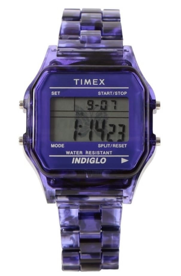 ニードルス タイメックス ビームスボーイ 腕時計 クラシック デジタル パープル