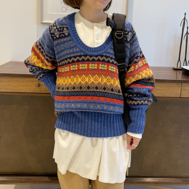 冬の定番柄！フェアアイル Uネック プルオーバー｜ビームス ボーイ