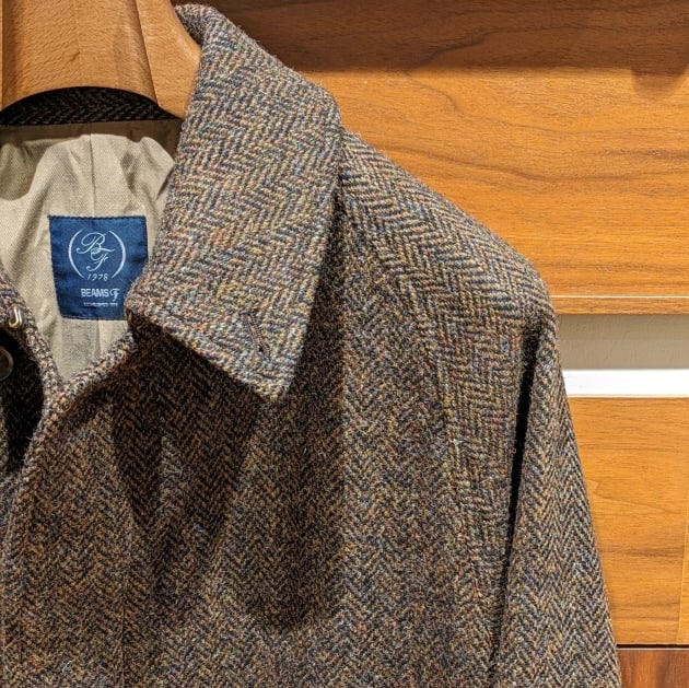 美品 BEAMS Fオリジナル HARRIS TWEED ヘリンボーンジャケットビームス六本木ヒルズ