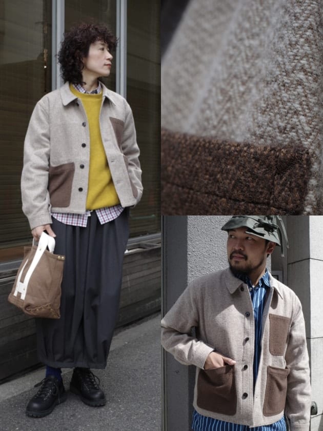 本間織布ヘリンボーン “French Court Work Jacket”｜fennica（フェニカ