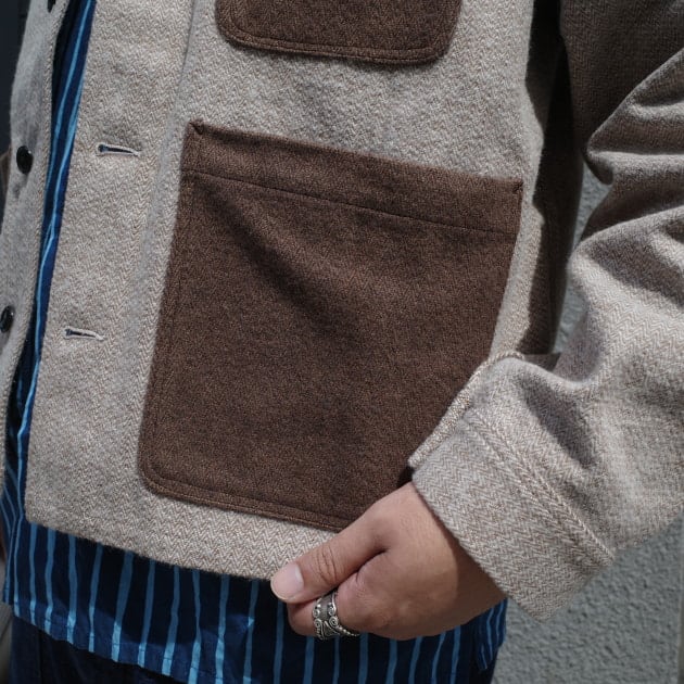 本間織布ヘリンボーン “French Court Work Jacket”｜fennica（フェニカ