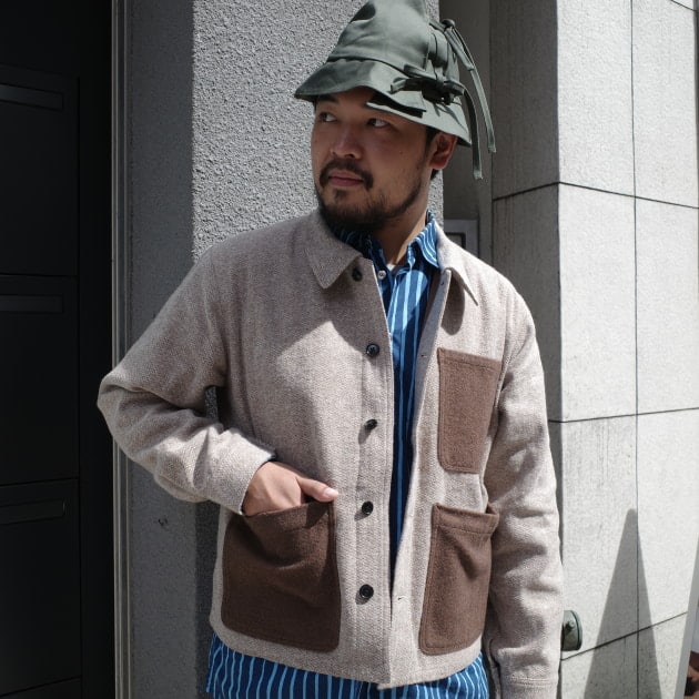 本間織布ヘリンボーン “French Court Work Jacket”｜fennica（フェニカ
