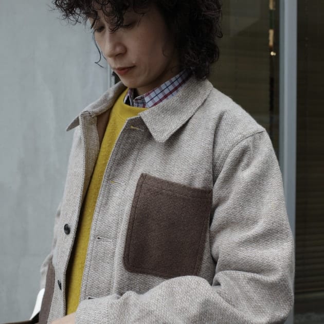 本間織布ヘリンボーン “French Court Work Jacket”｜fennica（フェニカ
