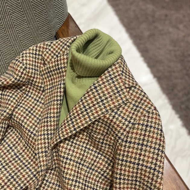 BEAMS F〉HARRIS TWEED gun club plaid jacket ｜ビームスF