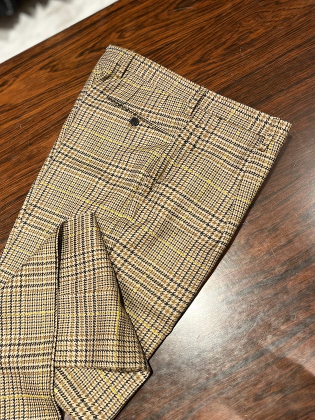 GERMANO〉colored glen plaid trousers ｜ビームスF