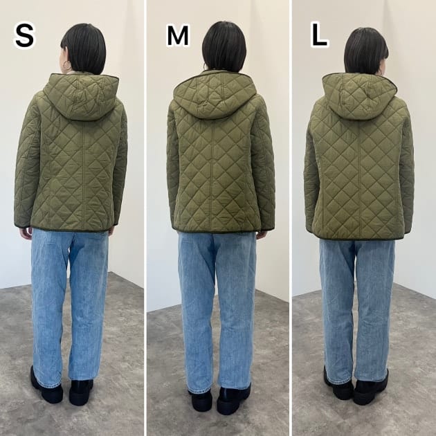 3サイズ 着比べ!!【キルティングシリーズ】|BEAMS HEART 3サイズ 着比べ!!【キルティングシリーズ】|BEAMS HEART