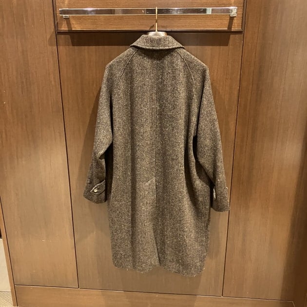 Vintage】ラグランスリーブヘリンボーンコート MADE IN ITALY
