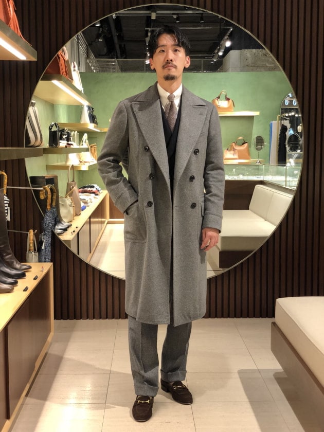 LORO PIANA カシミヤ100% リングヂャケット製テイラードコート＜Brilla