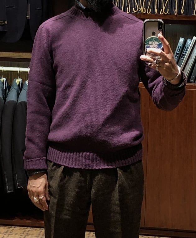 BEAMS PLUS（ビームス プラス）Knit Polo Shaggy（シャツ