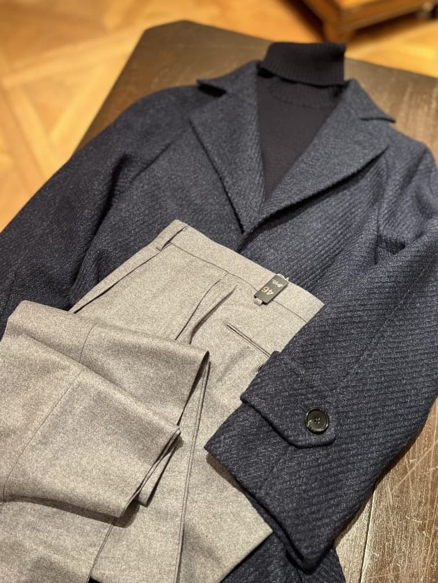 COMOLI 包み込む 18AW LOVAT PIN HEAD SUIT