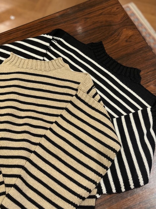 GUERNSEY WOOLENS〉border knit｜ビームスF／インターナショナル