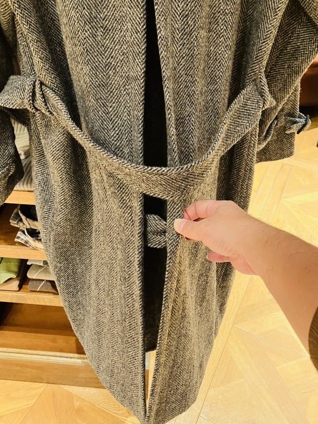 BEAMS F / HARRIS TWEED ヘリンボーン シングル ラグラン