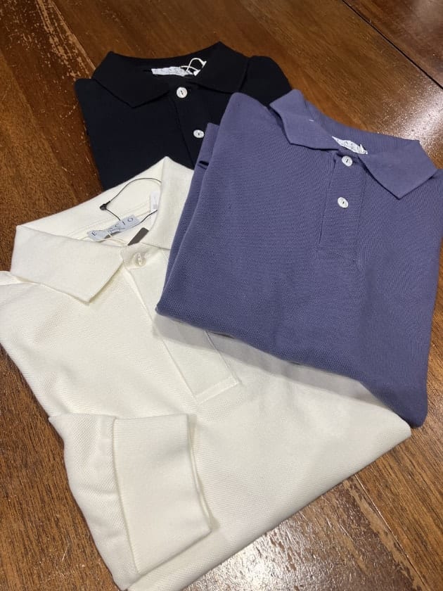 〈ELACIO〉 LONG SLEEVE POLO