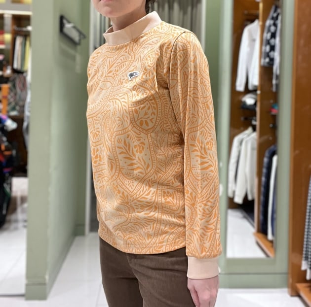 BEAMS GOLF ORANGE LABEL バティックジャカードモックネック
