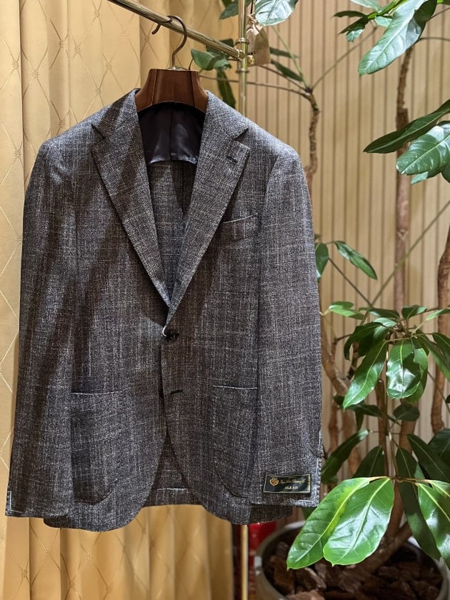 Belvest Loro Piana 3者混 ツイード テーラードジャケット