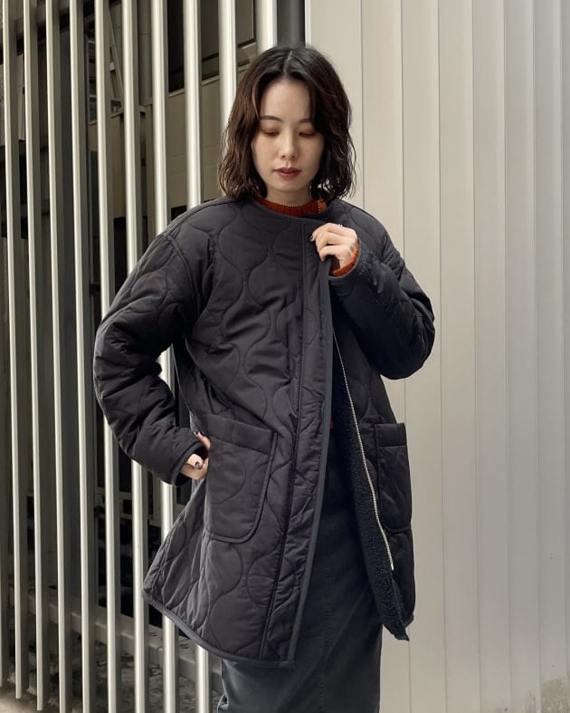 美品 BEAMS (iz) リバーシブル ボア ウール オーバーコート ビッグ