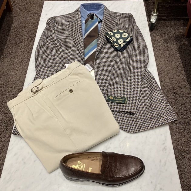 圧倒的クラス感◎!!! BEAMS F 夏の清涼感漂う「アズーロ・エ・マローネ◎」英国調ウインドーペーン柄 ウール100％ ジャケット 95 M程 46 BEAMS F（ビームスF）の通販アイテム検索｜BEAMS(6／47ページ)