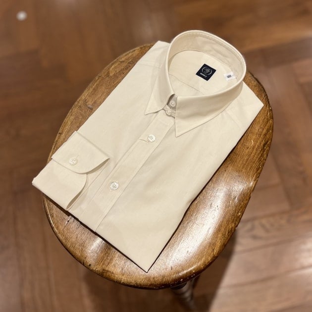 BEAMS F〉beige tab collar shirt ｜ビームスF／インターナショナル