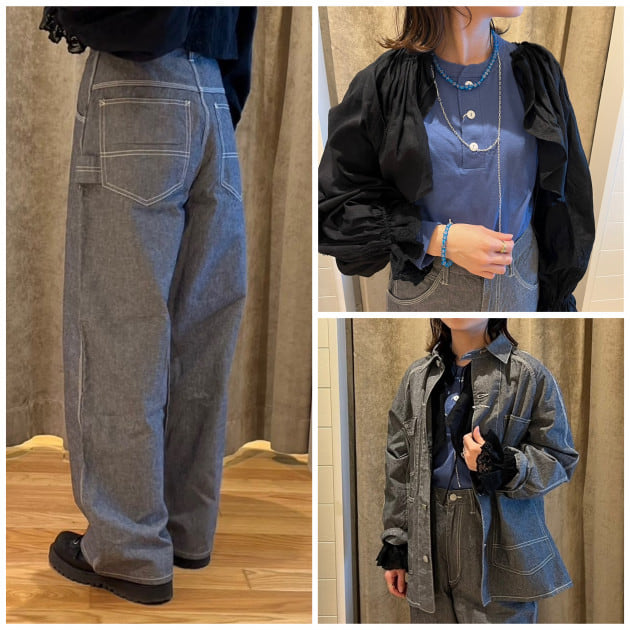 春はワークに！シャンブレー ペインター パンツを着回し