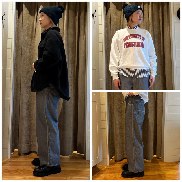 春はワークに！シャンブレー ペインター パンツを着回し